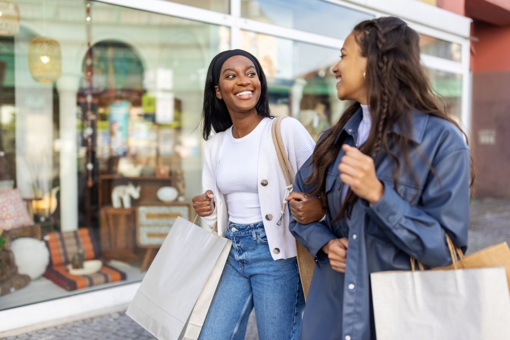 Two women shopping for their favorite brands