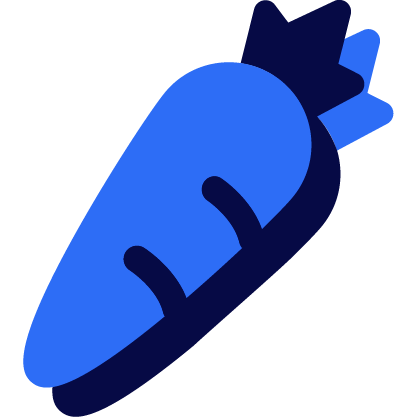 Carrot Icon in Dark Blue