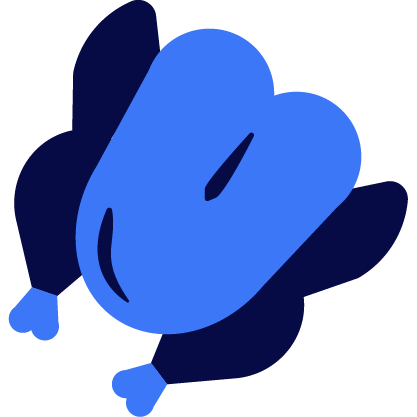 Turkey Icon in Dark Blue