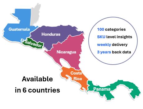 central America map for landing page