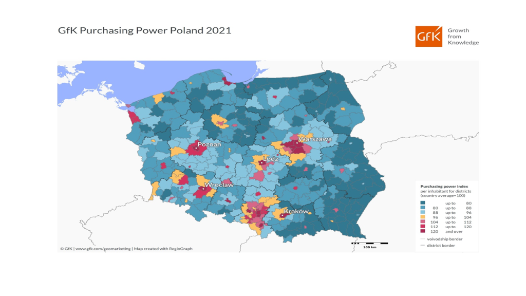 Siła nabywcza per capita w 2021 w Polsce i w Europie