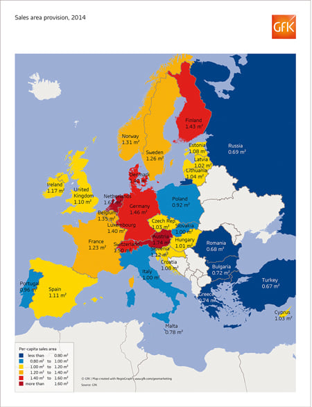 Map of the month: Sales area provision in Europe