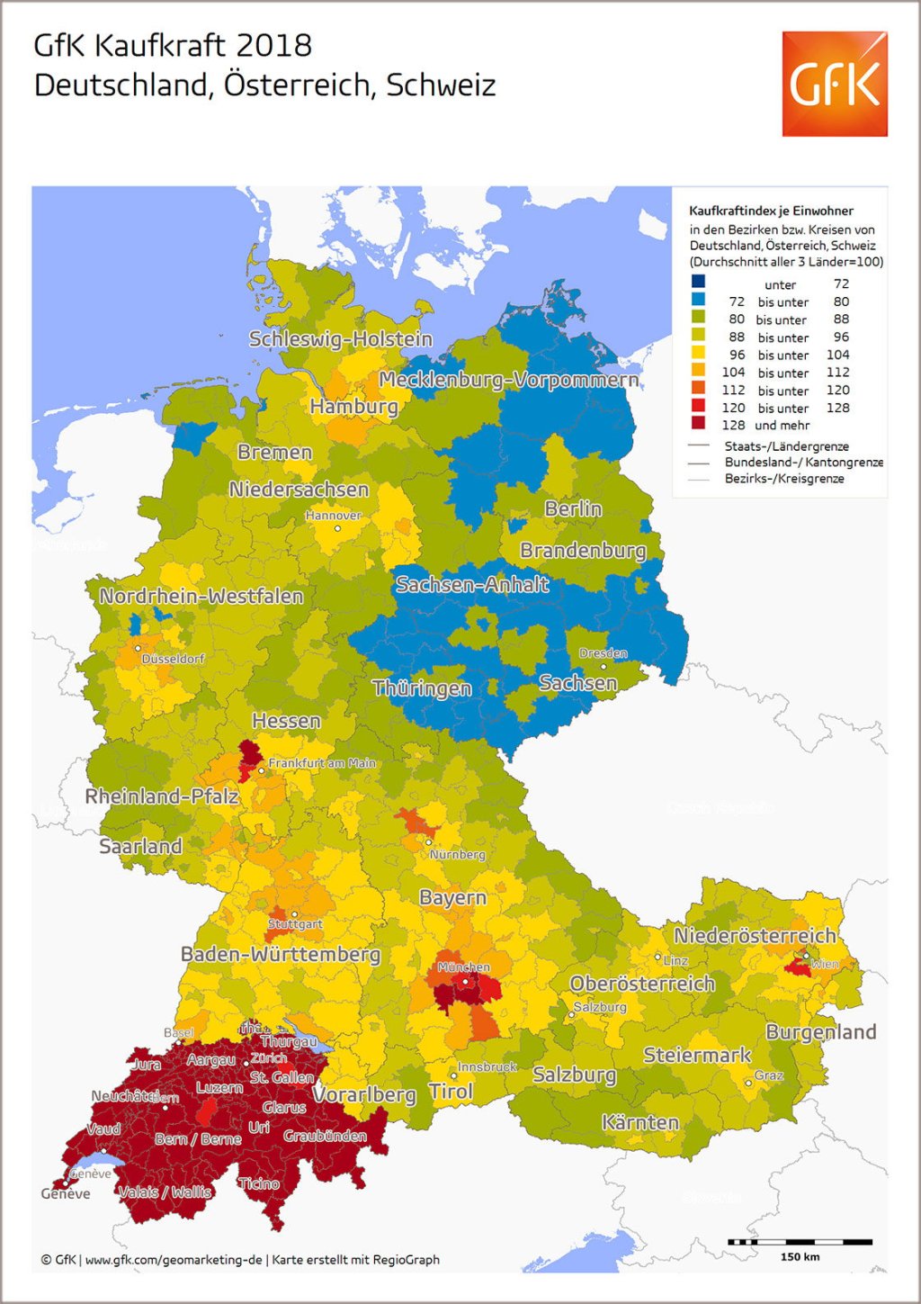 Bild des Monats: Kaufkraft D-A-CH