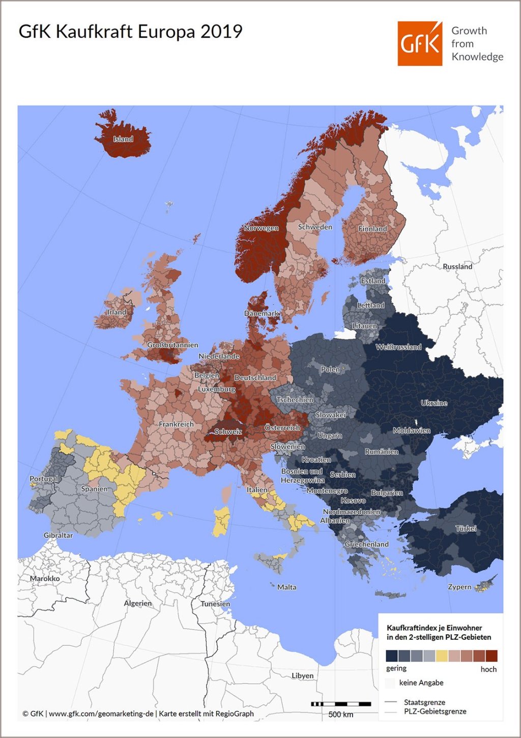 Bild des Monats: GfK Kaufkraft Europa 2019