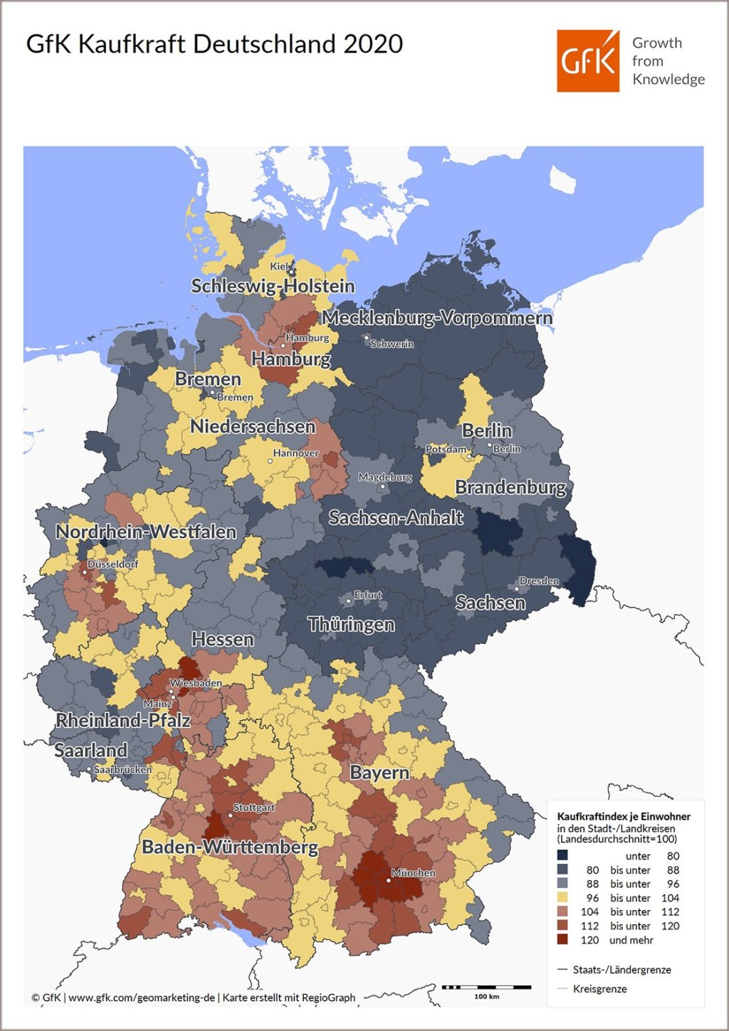 GfK Kaufkraftindex Deutschland 2020: Bild des Monats & Infografik