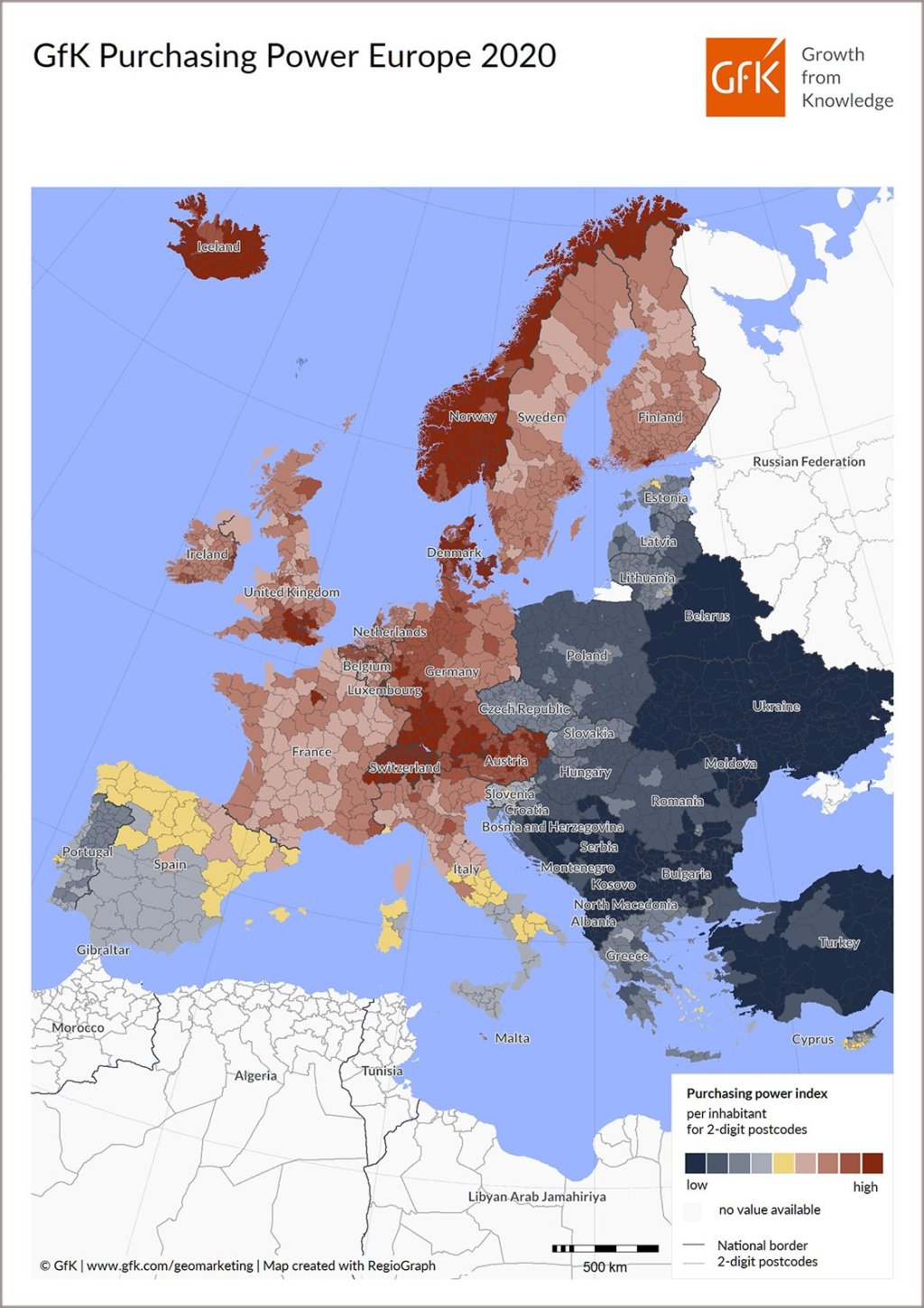 Map of the Month: GfK Purchasing Power Europe 2020