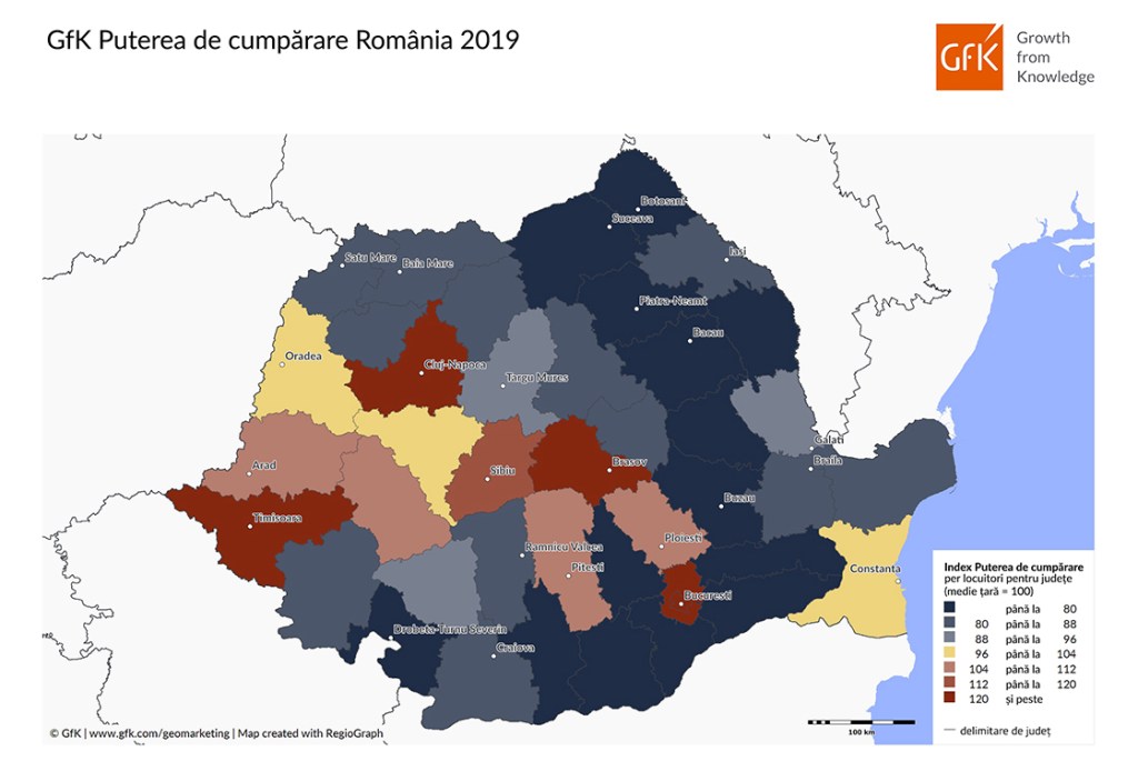 Puterea de cumpărare a europenilor este de 14.739 de euro de persoană în 2019, a românilor de 5.881 euro