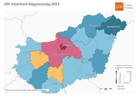 GfK Vásárlóerő 2023 évi tanulmány – 42 európai országra