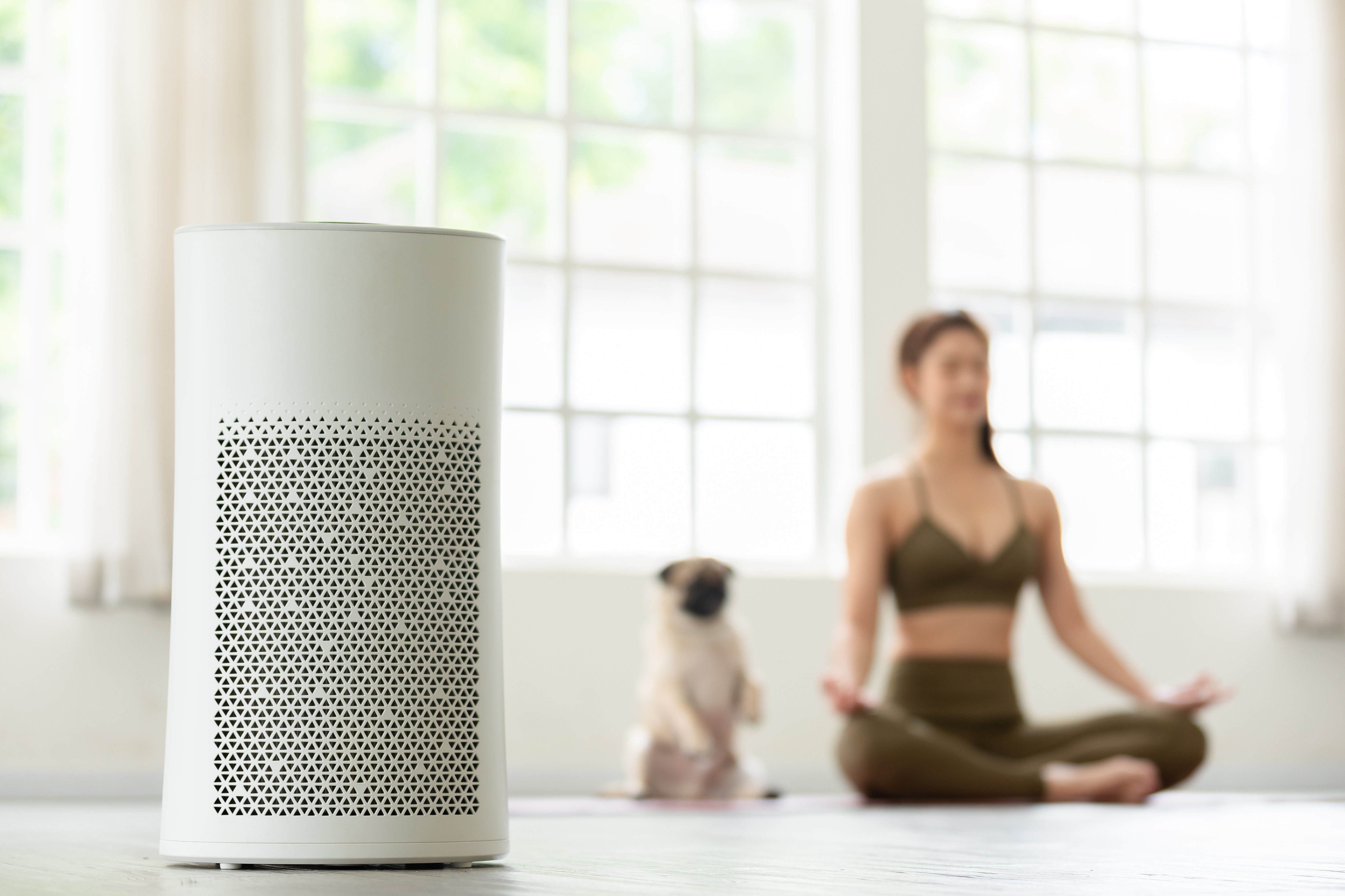 Woman smart home health fitness trends