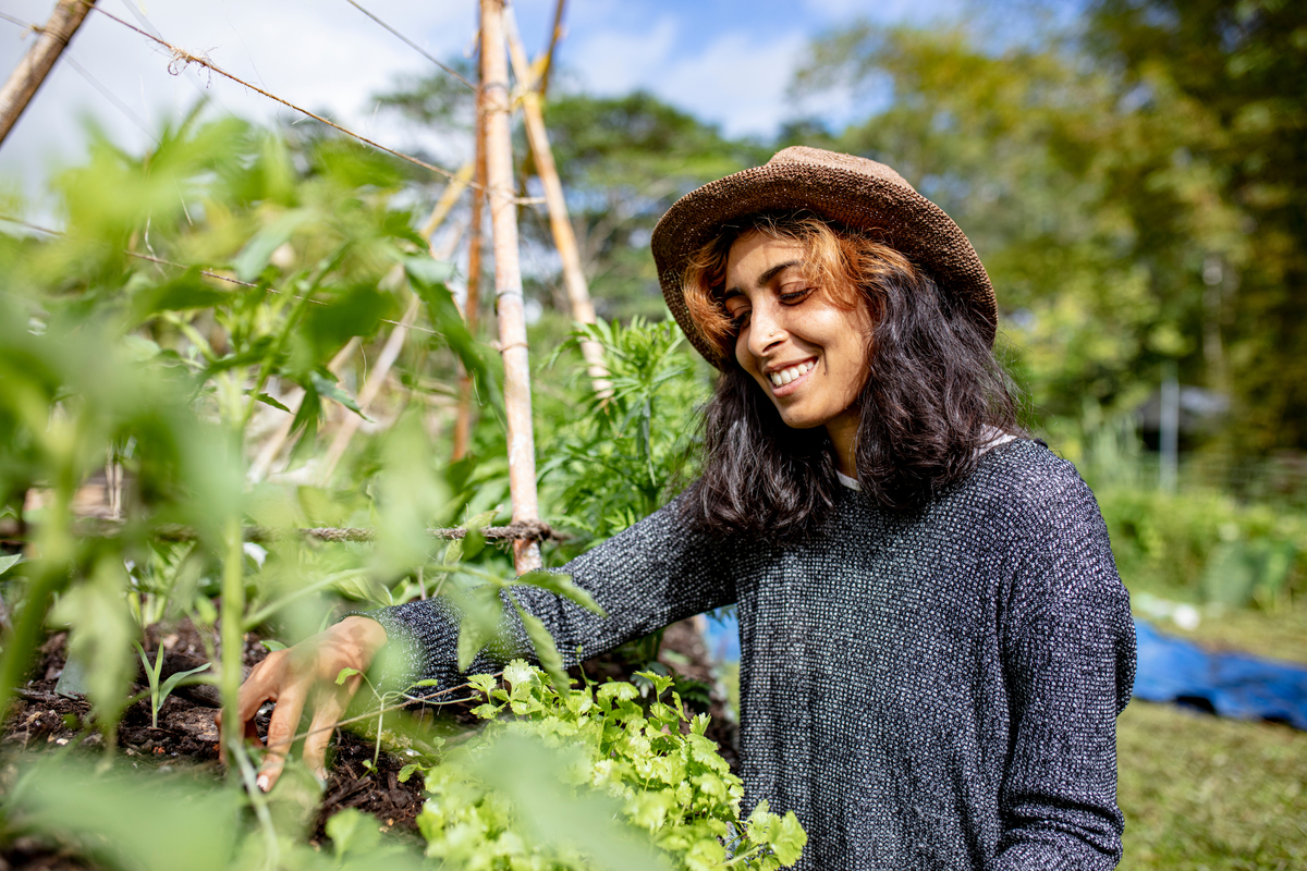 woman doing gardening