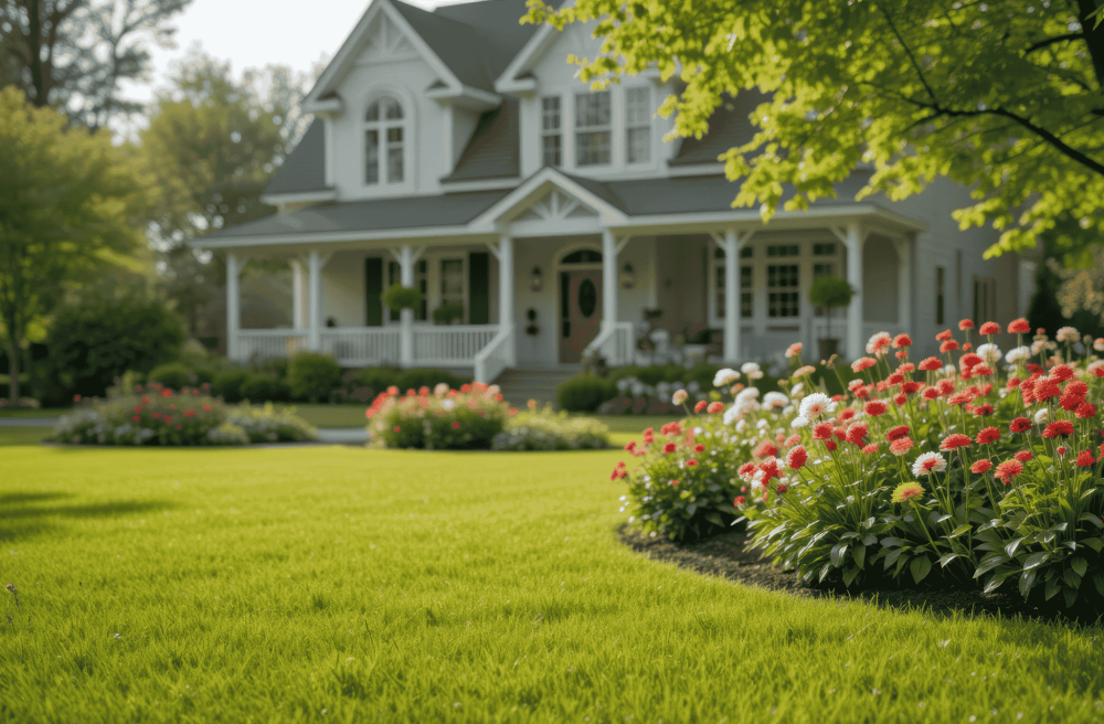 house in spring