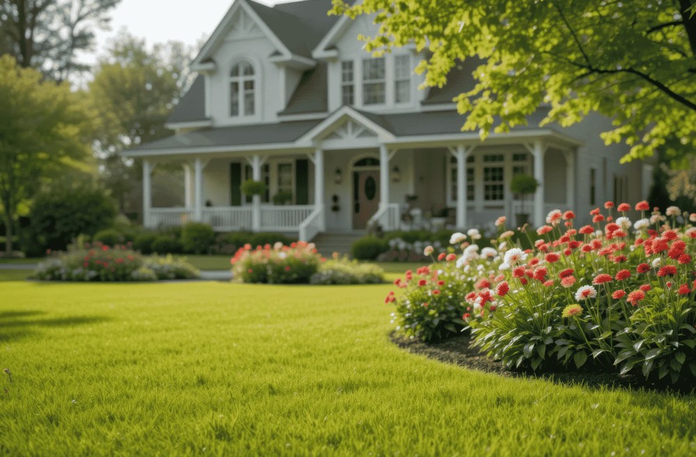 house in spring
