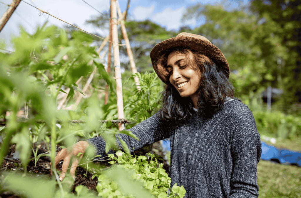 girl with sustainable food growth