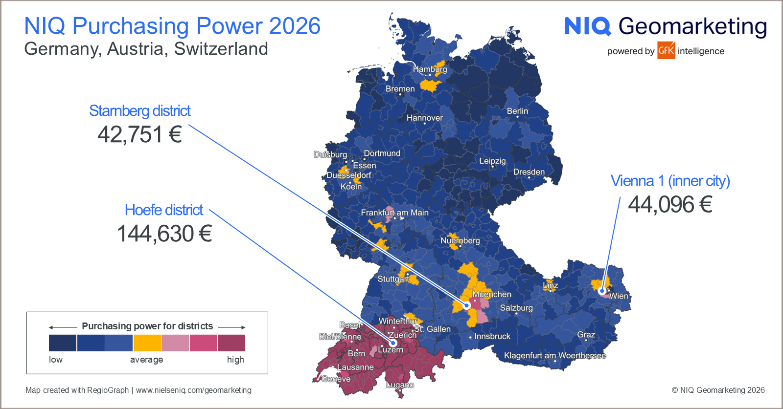 Inline image 3 for Map of the Month: NIQ Purchasing Power, Germany, Austria, Switzerland 2026
