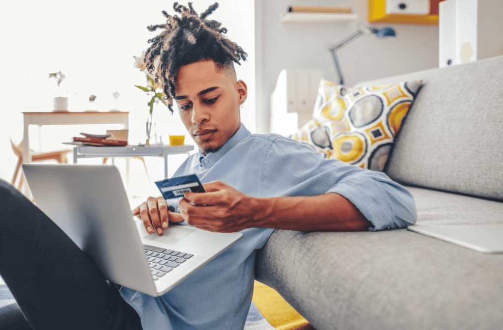 man with his computer
