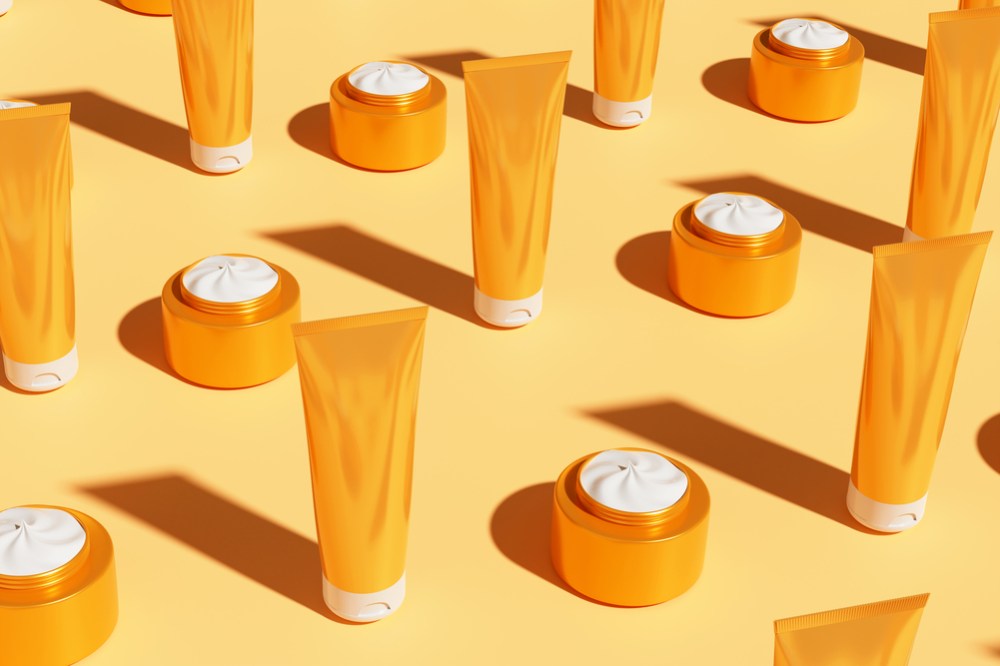 beauty display of products in orange