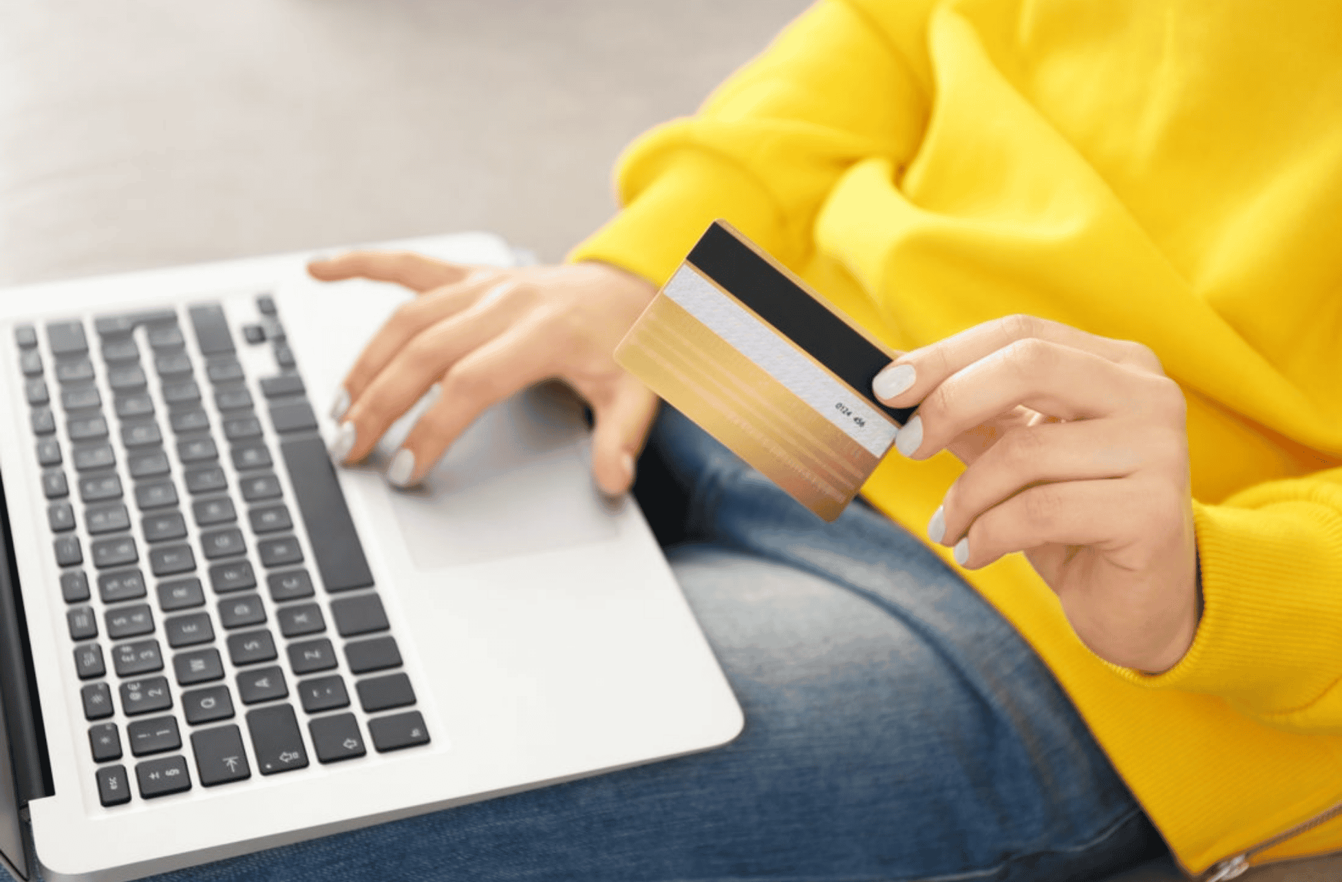 person paying with credit card